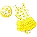 Monvecle Little Girls 1-Piece Bikini Sunsuit Swimwear with Swim Cap Swimsuit UPF 50+ Yellow 6-7y