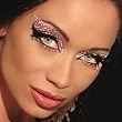 Passion Xotic Eyes Pink Glitter Eyes Rhinestone Costume Accessory Dancer