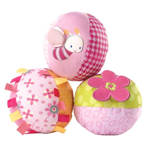 Bright Starts Bees and Blooms Soft Ball Set