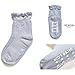 Epeius Baby-Girls Non Slip Ruffle Frilly Ankle Socks Pointelle (Pack of 3)