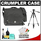 Crumpler 8 Million Dollar Home Photo/Video Camera Bag/Case (Black) with Tripod + Accessory Kit for Canon Rebel XSi, XS, T1i, T2i, 50D, 7D, Nikon D40, D60, D3000, D5000, D90, D300, D300s, D700, Olympus Evolt E-30, E-450, E-520, E-620, and Sony Alpha A290, A390, A450, A500, A550, A700 Digital SLR Cameras
