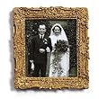 Gold Frame Magnet for Personal Photographs (2-3/4" x 2-1/2") - comes with pop-out easel