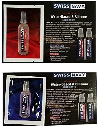 Swiss Navy, Water-based and Silicone-based Lubricant, Sample Pack, 10 Packets by M.D. Science