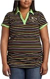 Southpole Junior's Plus Lurex Yarn Dye Stripe Polo
