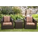 Outdoor Patio Stripe Metro II 3-pc. Club Set