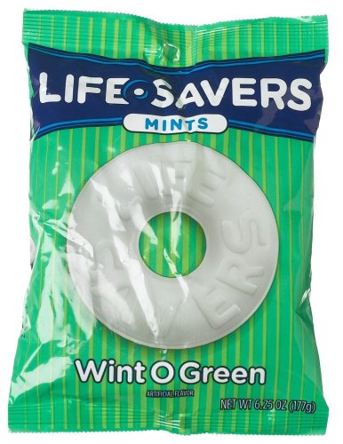 Lifesaver Wint-O-Green Candy, 6.25-Ounce Bags (Pack of 12) by Hard Candy