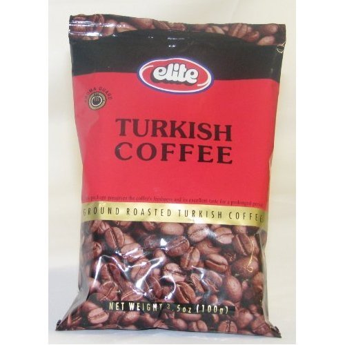 Elite Ground Roasted Turkish Coffee, 3.5 Ounce -- 48 per case.