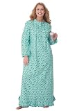 Jessica London Plus Size Cotton Flannel Print Gown by Only Necessities