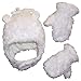 N'Ice Caps Girls Soft Velboa Hat and Mitten Set with Ears