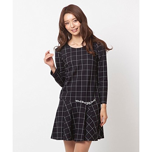 ローズティアラ（大きいサイズ）（Rose Tiara） 【予約商品】【大きいサイズ】【42・46】ビジュー調使いウインドペンチェックチュニックワンピース