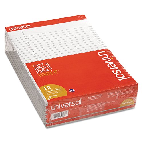 Universal Colored Perforated Note Pads, 8-1/2