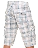 Gov denim – Bermuda homme fashion Ã carreaux bleu – Couleur : Bleu Taille : Fr 36 US 29