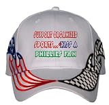 Support Organized Sports Kiss A PHILLIES Fan USA Flag / Checker Racing Hat / Baseball Cap