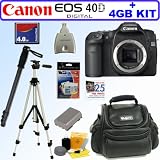 Canon EOS 40D 10.1MP Digital SLR Camera + 4GB Deluxe Accessory Kit