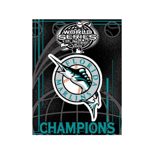Florida Marlins 2003 World Series Championship Woven Jacquard Throw