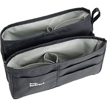 Hot Sale Purse Perfector Purse Organizer Insert - Black with Silver Sage, Large