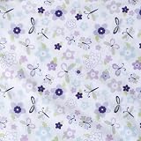 Tiddliwinks Batik Butterfly Fitted Sheet in Lilac and White Print (Baby Product)