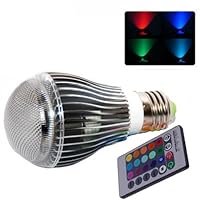 High power 9W E27 multi color Change RGB LED Light Bulb Lamp with Remote Control