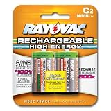 Rayovac NM714-2 Rechargeable NiMH C Batteries (Two-pack)