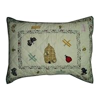 Patch Magic Garden Friends Pillow Sham, 27-Inch by 21-Inch