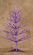 2' Pre-Lit Purple Tinsel Wire Glow Christmas Tree