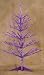 2' Pre-Lit Purple Tinsel Wire Glow Christmas Tree