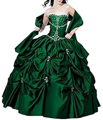 Lace Vintage Crystal Quinceanera Dress 
