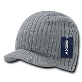 IMAGE OF GREY SOLID CAMPUS JEEP CAP VISOR BEANIE SKI CAP CAPS HAT HATS TOQUE