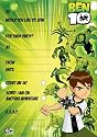 Ben 10 Party Invitations - 20 Ben 10 Party Invites with envelopes