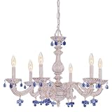 Crystorama Lighting 5226-AW-Blue 6 Light Paris Flea Market