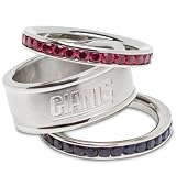 New York Giants Logo Crystal Stacked Ring Set