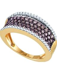 0.81CTW COGNAC DIAMOND LADIES FASHION BAND