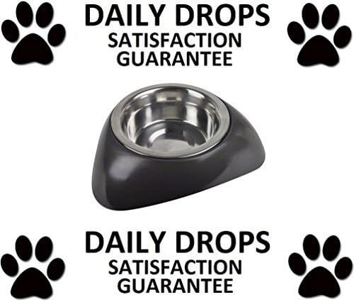 Daily Drops Stainless Steel Dog/Pet No-Tip Food/Water Bowl With Non Slip Grip Base