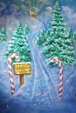 6x13 Christmas Santa's Workshop Scenic Muslin Background Backdrop