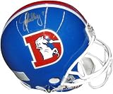 John Elway Denver Broncos Throwback D Logo Authentic ProLine Autographed Riddell Full-Size Helmet