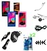 Zune HD 16GB 32GB Premium Accessory Kit: Skin Case in (Black, Clear, Pink, Blue) colours + USB Car Auto Charger and Wall Home Travel Charger + Highspeed USB Retractable Cable + 2XScreen Protector, Armband, 3.5mm earphone, RCA Video Cable, Neck String