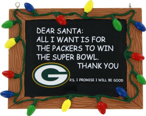 Green Bay Packers Official NFL 3 inch x 4 inch Chalkboard Sign Christmas Ornament Green Bay Packers Official NFL 3 inch x 4 inch Chalkboard Sign Christmas Ornament