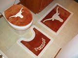 Texas Longhorns Combo 3 Piece Bath Rug Set & 3 Piece Towel Set