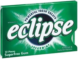 Eclipse Spearmint Sugarfree Gum, 12-Piece Package (Pack of 24)