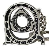 Rotary Engine Housing Key Chain - Satin Silver