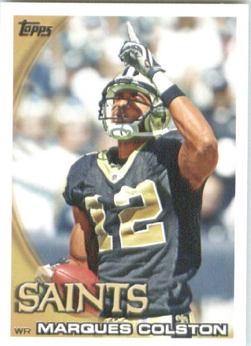 2010 Topps NFL Football Card # 6 Marques Colston - New Orleans Saints - NFL Trading Card in a Protective ScrewDown Case!
