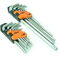 Rolson Tools 40389 18pc Hex Key Set With Rack