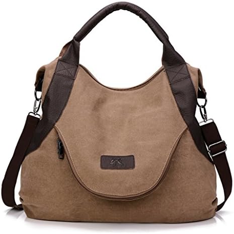 Topforcity® Women's Canvas Messenger Shoulder Handbag - Brown