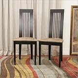 Baxton Studio Farrington Modern Dining Chair in Dark Brown (Set of 2)