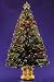 4' Fiber Optic Fireworks Radiance Christmas Tree With Gold Base - Multi Lights