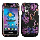 Rubberized Black Purple Pink Vine Flower Snap on Design Case Hard Case Skin ....