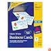 250-cards 2x3.5 White Inkjet Business Cards
