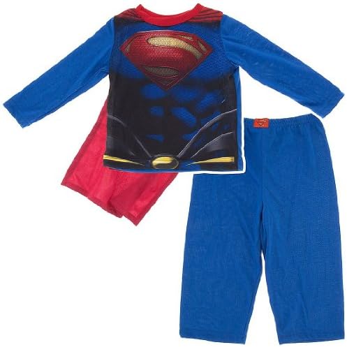 Superman Pajamas with Cape for Toddler Boys 2T