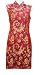 Chinese Dress Wine Red Silk Sleeveless Short Dress L