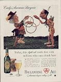 Early American Bargain ... Today, this light ale ranks first with millions who once drank beer, 1941 Ballantine's Ale ad, A0235A